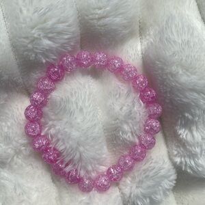 A handmade glass bead bracelet